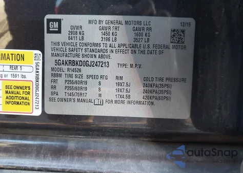 2016 Buick Enclave Leather из США, поврежденный, VIN 5GAKRBKD0GJ247213